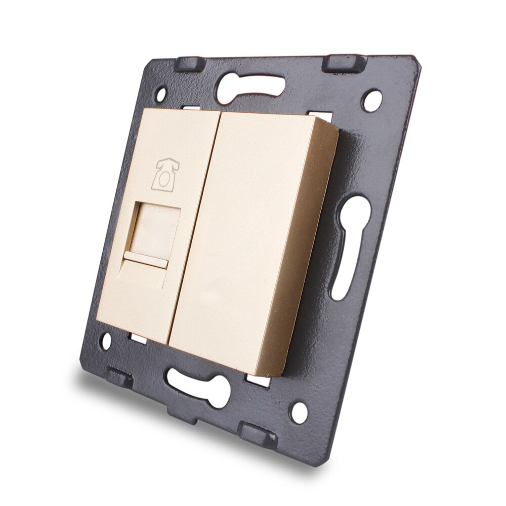 Priza telefon Livolo, Auriu