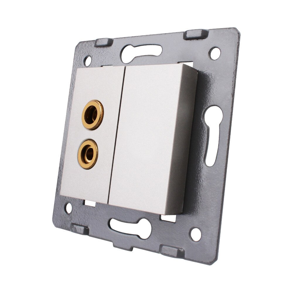 Priza cu mufa pentru redare sunet Livolo, Gri