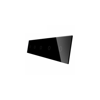 Panou 5 intrerupatoare simple cu touch Livolo din sticla, Negru (Modulul intrerupatorului nu este inclus in pret) Panou 5 intrerupatoare simple cu touch Livolo din sticla, Negru (Modulul intrerupatorului nu este inclus in pret)