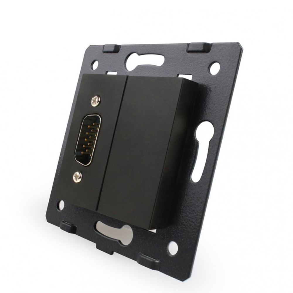 Priza cu mufa VGA tata 15 pini Livolo, Negru