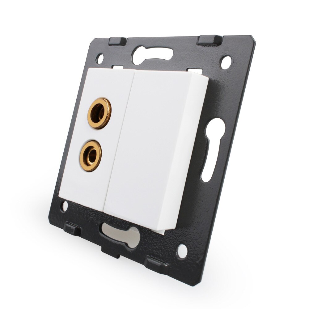 Priza cu mufa pentru redare sunet Livolo, Alb