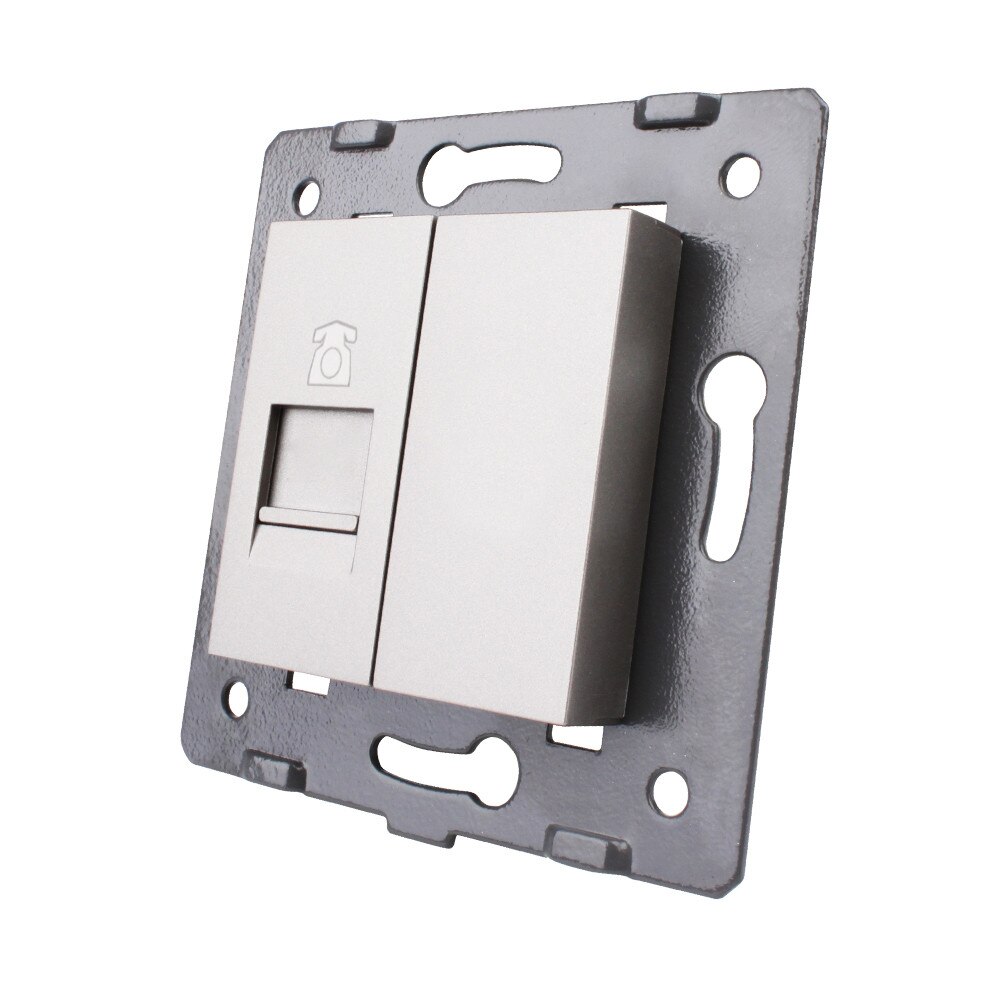 Priza telefon Livolo, Argintiu