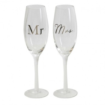 Set de dpua pahare pentru sampanie, Amore by Juliana, din sticla, cu textul  Set de dpua pahare pentru sampanie, Amore by Juliana, din sticla, cu textul