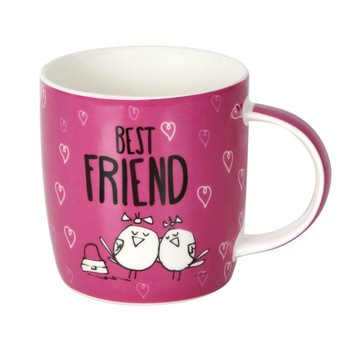 Cana, din ceramica, Widdop, roz, cu textul  Cana, din ceramica, Widdop, roz, cu textul