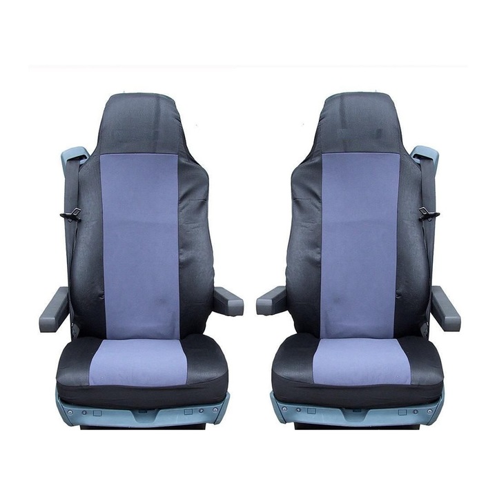 Set huse scaun auto Flexzon pentru camion DAF CF, LF, XF 95, XF 105, gri