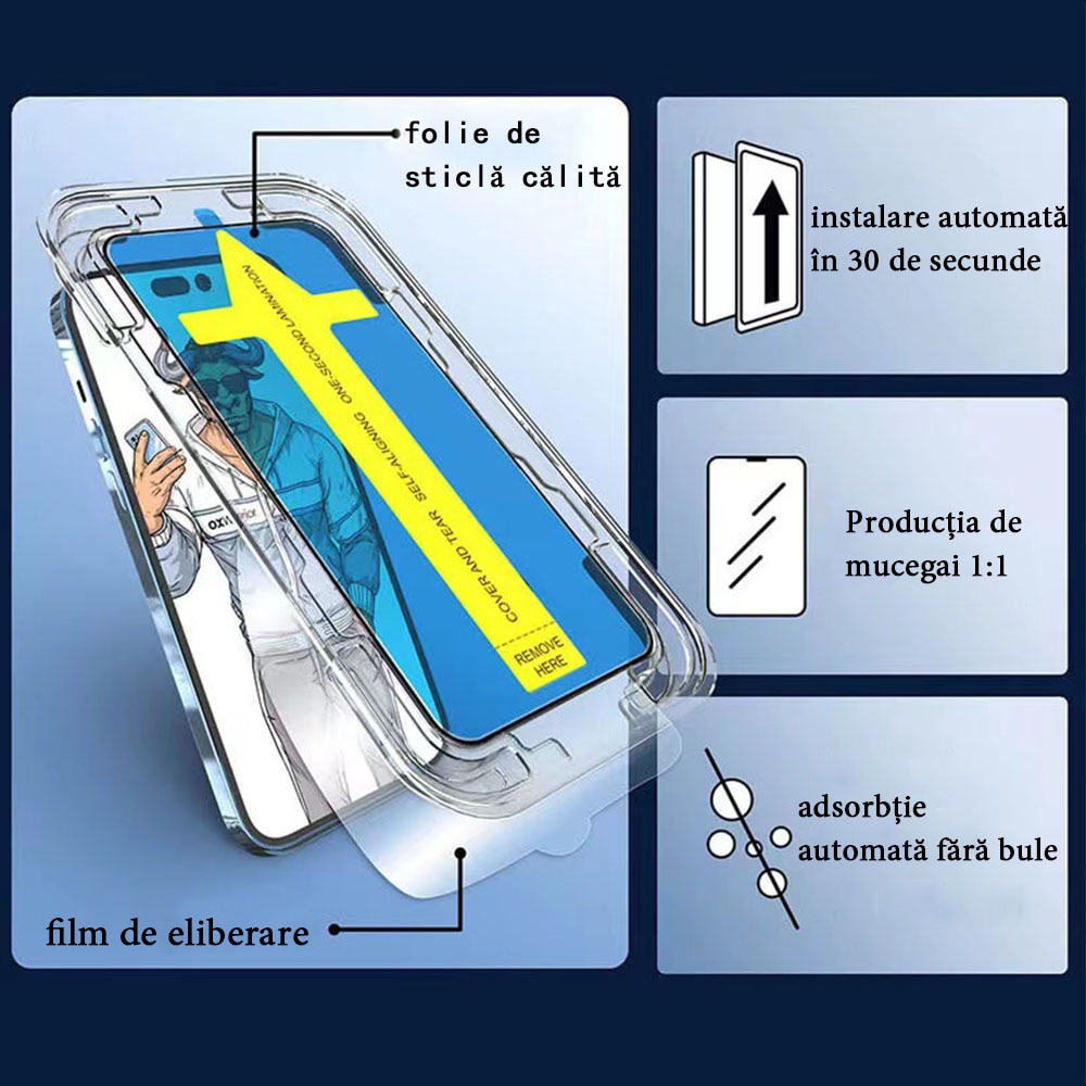 Комплект 2 протектора, За екран/камера, Съвместими с iPhone 15 Plus ...