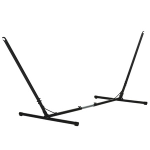Suport pentru hamac reglabil, Outsunny, Metal, 388x109x116cm, Negru