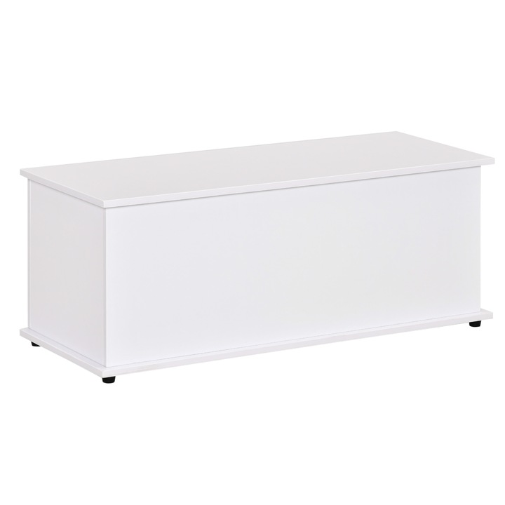 Banca de depozitare multifunctionala, Homcom, PAL, 100x40x40cm, Alb