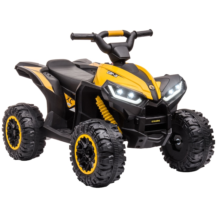 ATV gyerekeknek, Homcom, 2 sebességes, 3-5 éves korig, sárga/fekete