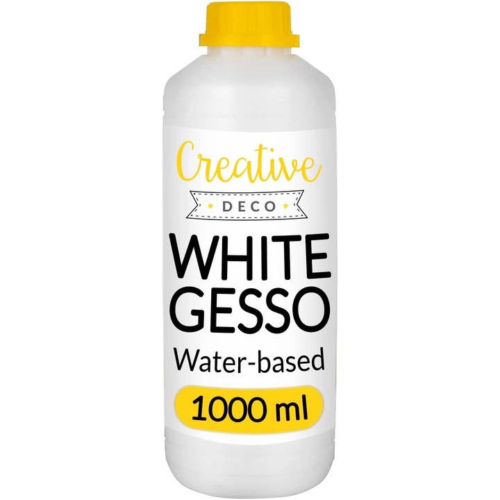 Culoare acrilica Creative Deco 1000 ml, alb, universal, pentru vopsele acrilice
