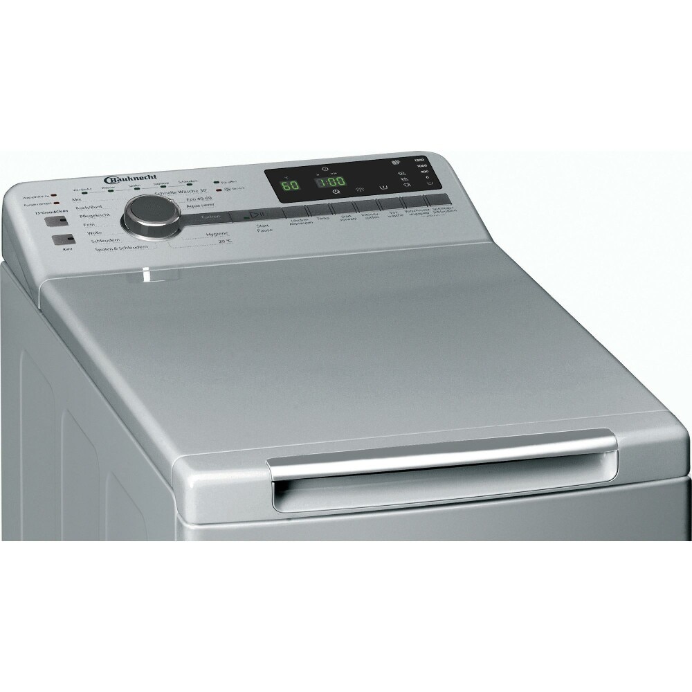 Masina de spalat rufe verticala, Bauknecht, Clasa energetica E, 7 kg, 1200 rpm, Argintiu
