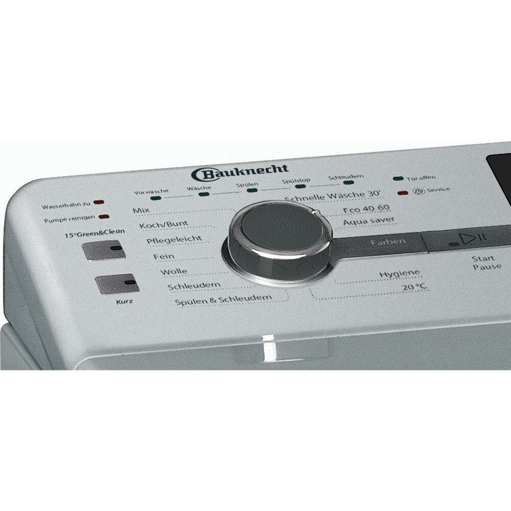 Masina de spalat rufe verticala, Bauknecht, Clasa energetica E, 7 kg, 1200 rpm, Argintiu