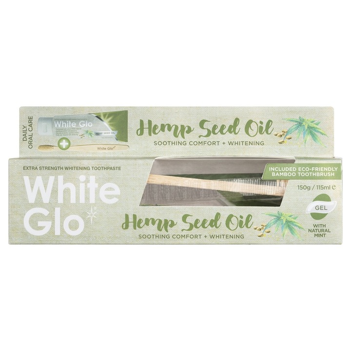 Паста за зъби с конопено масло, White Glo, 115 мл