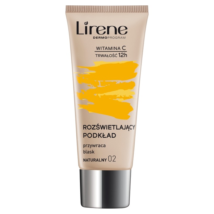 Lirene Brightening Fluid with Vitamin C make-up fluid pentru uniformizarea culorii tenului 02 Natural 30 ml
