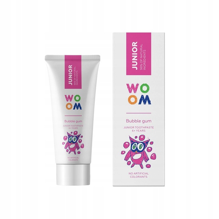 Детска паста за зъби Woom, With Bubble Gum, 50 мл