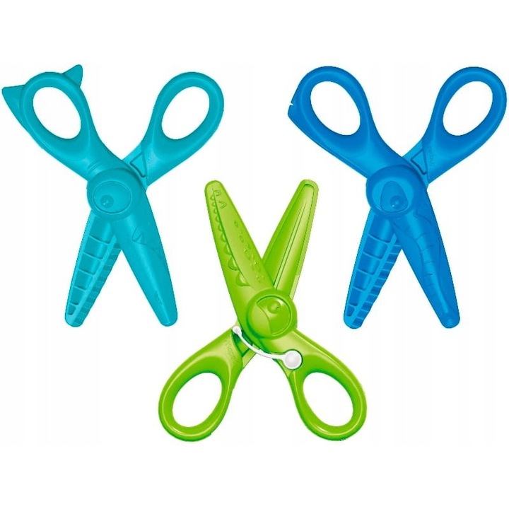 Set 3 foarfece, Maped, Plastic, 12 cm, Multicolor