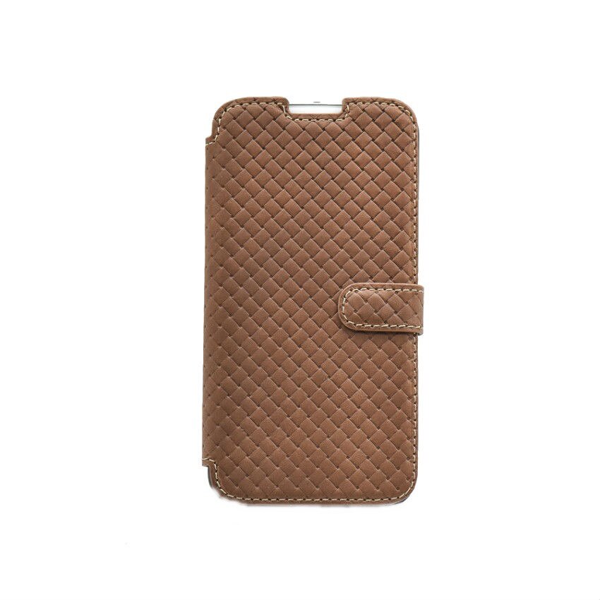 Husa de protectie Tellur Book, Cross, piele, pentru Samsung S6, Maro