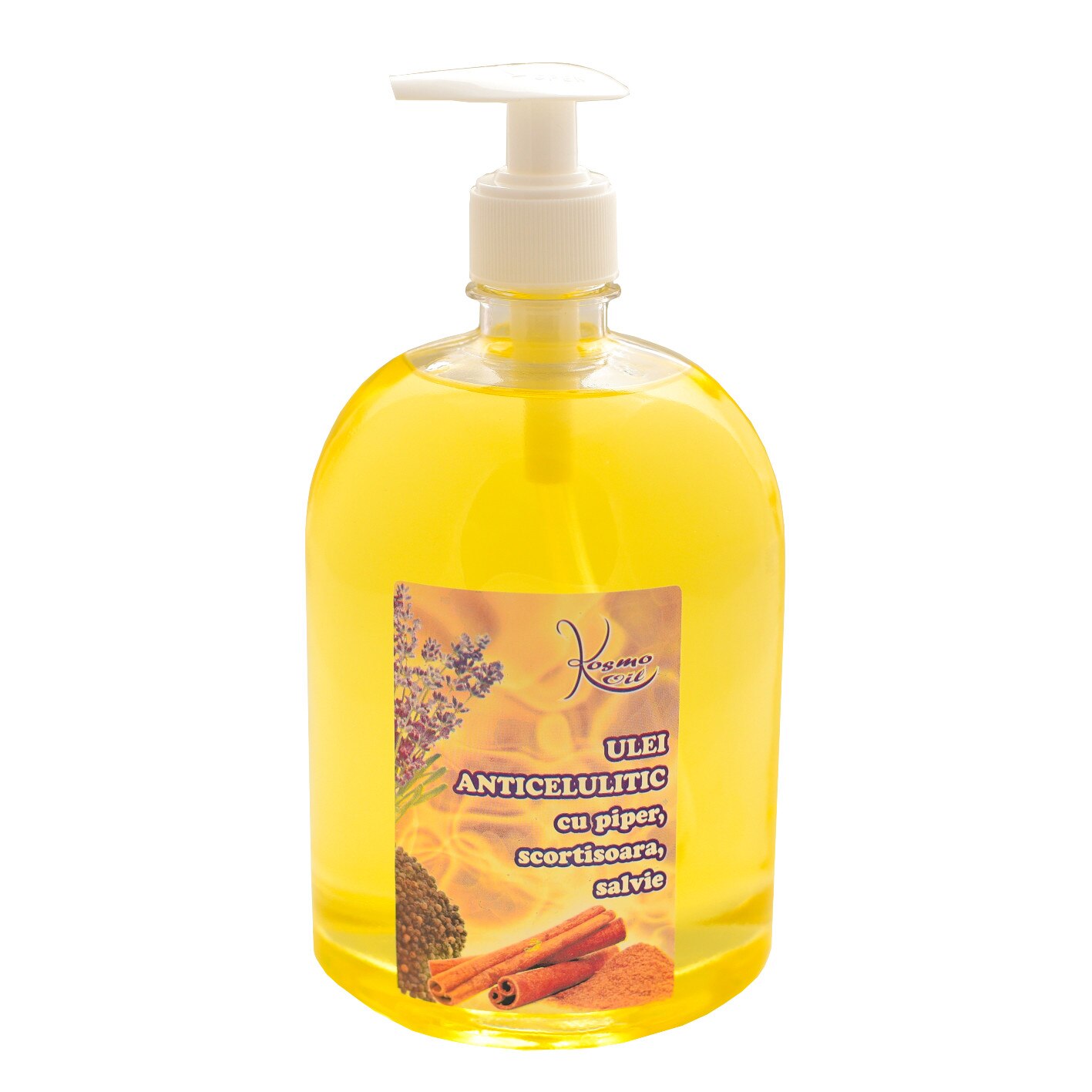 Crema Ulei Anticelulitic cu Piper, Scortisoara, Salvie Masaj 1000 ml