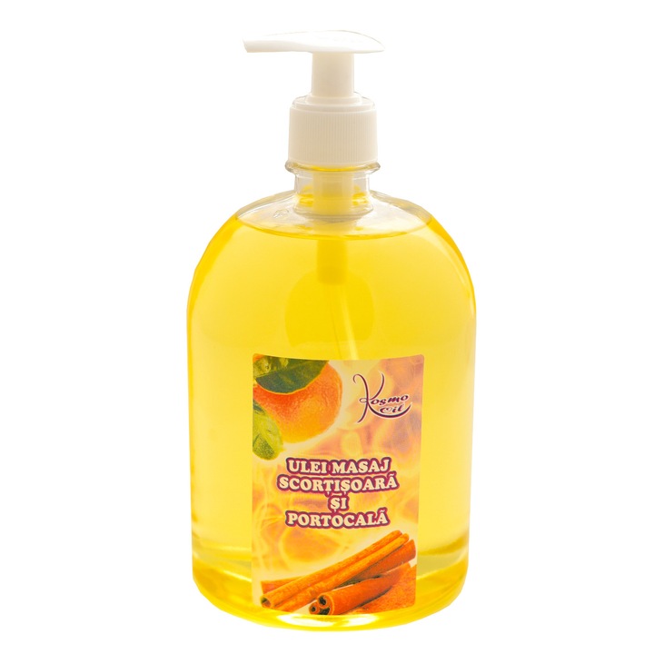 KOSMO OIL masszázsolaj, narancs és fahéj, hidratáló, 1000 ml