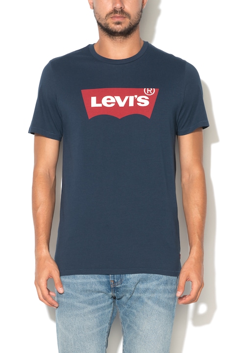 Levi's, Тъмносиня тениска с лого, Тъмносин, M