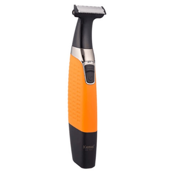 Trimmer pentru sprancene si fata, Kemei, Portocaliu/Negru