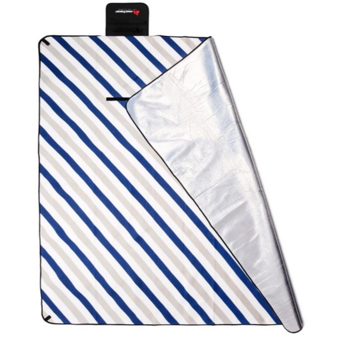 Одеяло за пикник, Meteo, 180x200 см, Бяло/Синьо