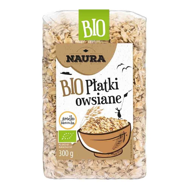 Fulgi de ovaz Naura, 300 g