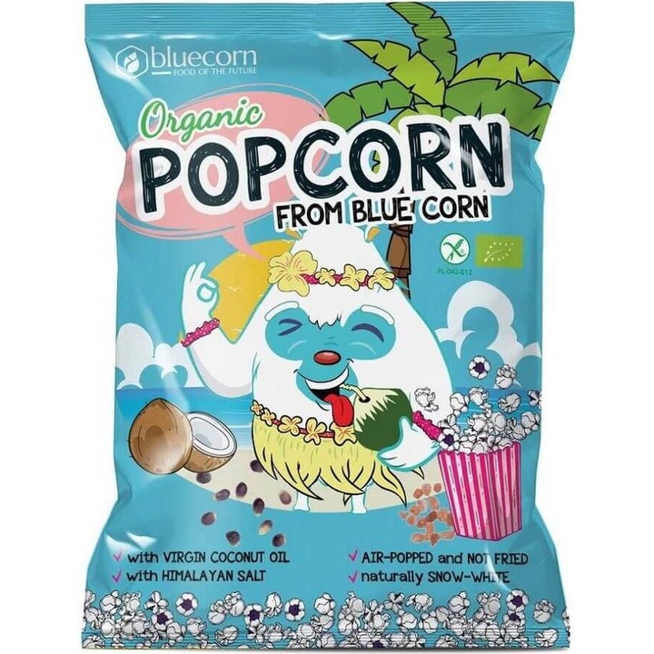 Popcorn albastru fara gluten, Bluecorn, 20 g