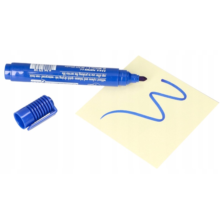 Vízálló kerek kék állandó marker