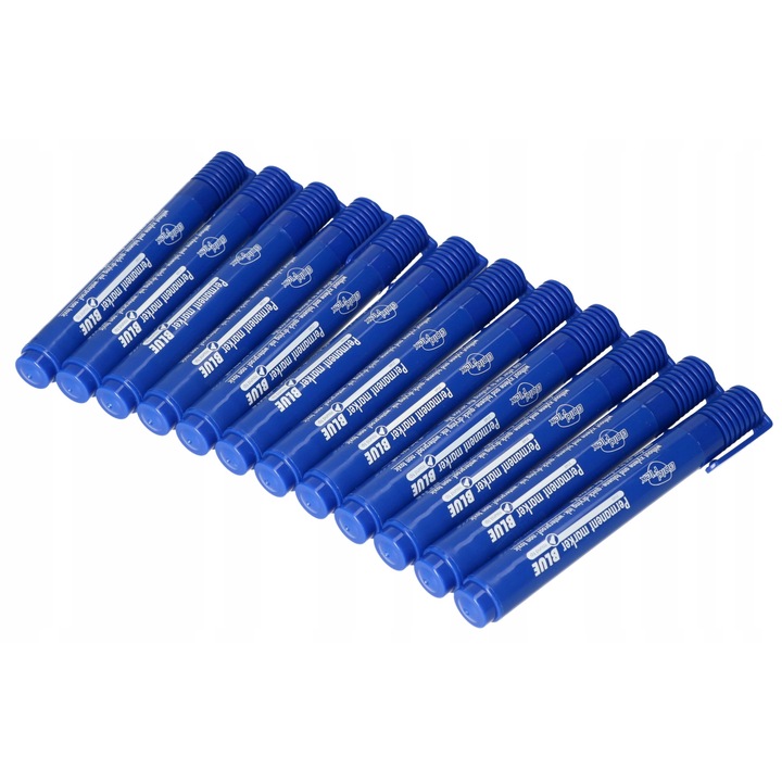 Vízálló kerek kék állandó marker, 12 db