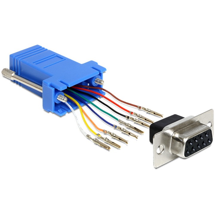 Адаптер, DeLock, Sub-D, 9 пинов, RJ45 женски