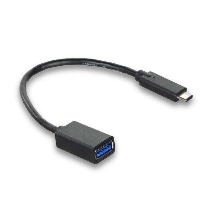 Cablu adaptor, OTG USB3.2 Gen2 ACT AC7340, 0,2m, C male, negru
