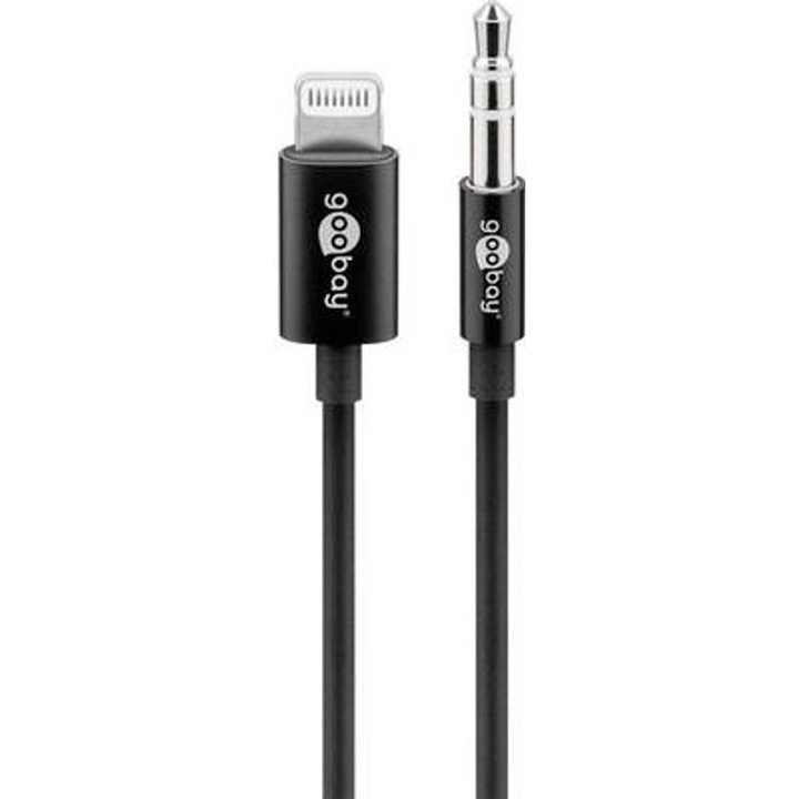 Cablu audio, Goobay, Lightning - Jack 3.5 mm, 1 m, negru