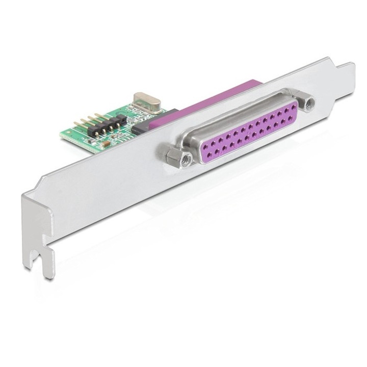 Suport, DeLock ,USB la 1x Parallel DB 25 61941, Alb