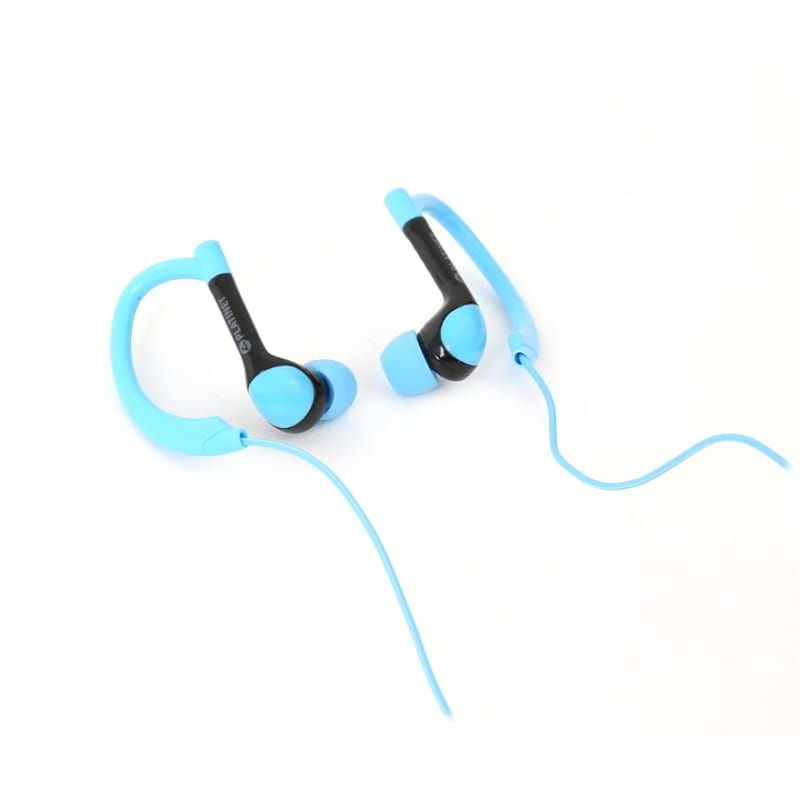 Casti audio telefon, Platinet, Negru/Albastru