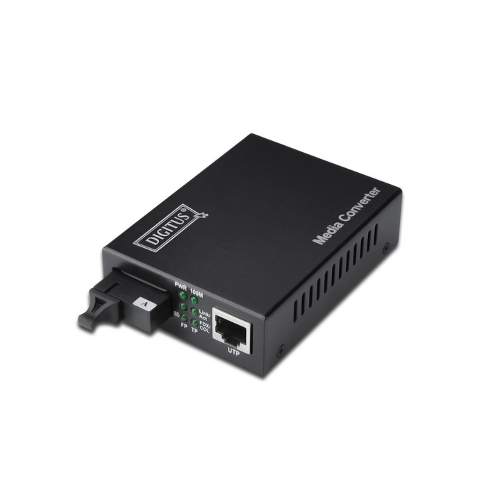 Конвертор Digitus, Gigabit Ethernet, черен, Tx1310 nm