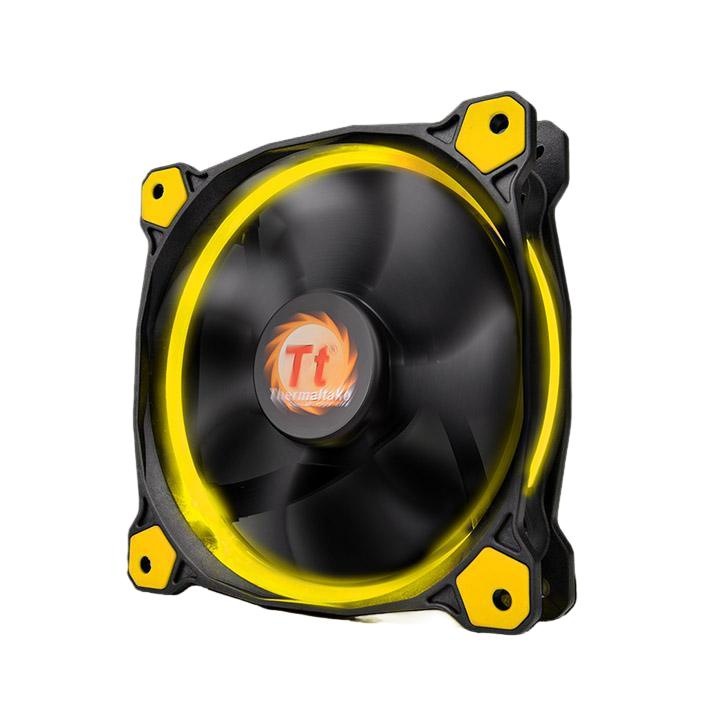 Cooler Procesor Thermaltake Riing, 12cm, LED Galben/Negru, 1500rpm, 24.6dBA