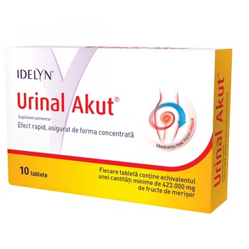 Supliment alimentar Urinal Akut recomandat pentru sanatatea cailor urinare, 10 tablete , Walmark Supliment alimentar Urinal Akut recomandat pentru sanatatea cailor urinare, 10 tablete , Walmark