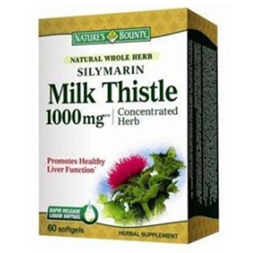 Supliment alimentar Silymarin Milk Thistle 1000mg Nature's Bounty, 60 capsule