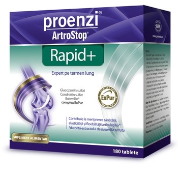 Supliment alimentar Proenzi ArtroStop Rapid+ Walmar, 180 tablete Supliment alimentar Proenzi ArtroStop Rapid+ Walmar, 180 tablete