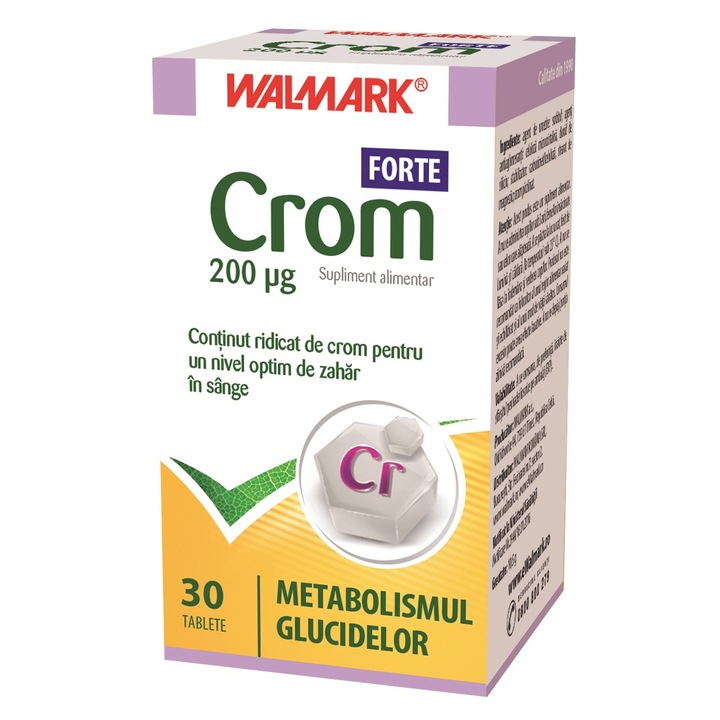 Supliment alimentar Crom Forte Walmark, 30 tablete