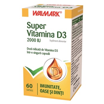 Supliment alimentar Super Vitamina D3 Walmark, 60 tablete Supliment alimentar Super Vitamina D3 Walmark, 60 tablete