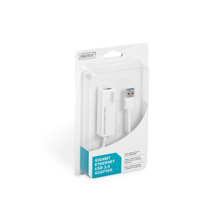 Kábel adapter, Digitus, USB 3.0, Fehér