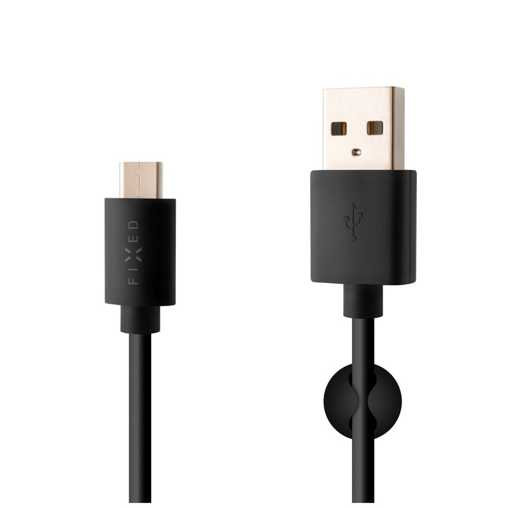 FIXED FIXD-UC-BKadat és töltő kábel USB/USB-C csatlakozó, USB 2.0, 1 méter, 20W Fekete