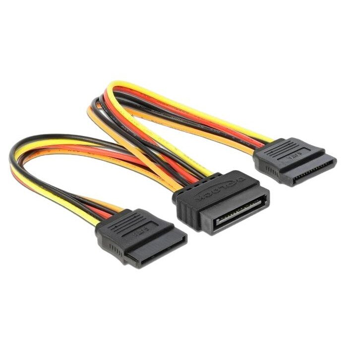 Delock Products 83918 Delock Power Cable SATA 15 pin receptacle > 4 pin  floppy male 15 cm