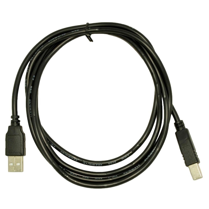 Cablu, Akyga, USB A/USB B, 1,8 m, Negru