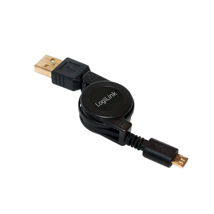Cablu de date adaptor, Logilink, USB, CU0090, Negru
