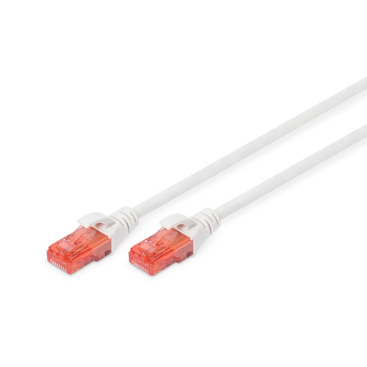 Digitus CAT6 U-UTP Patch Cable 3m White, 150182, Hálózati kábelek