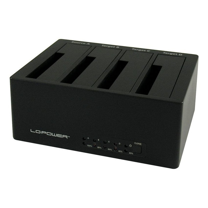 Докинг станция, LC Power, HDD LC-DOCK-U3-4B, черен