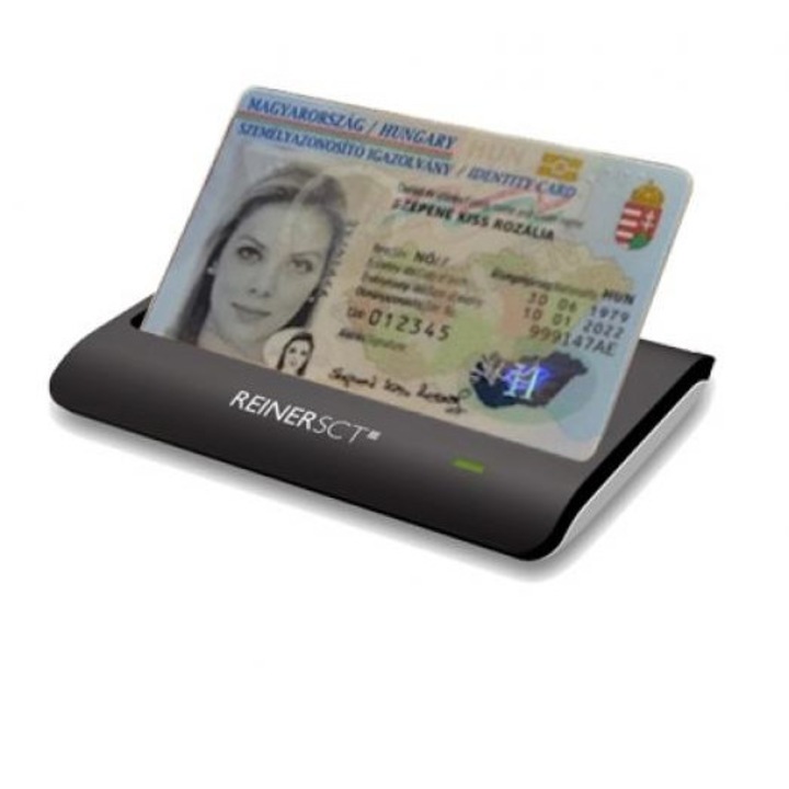 Reiner CyberJack RFID basis e-személyi igazolvány olvasó Black, 105211, Kártyaolvasó